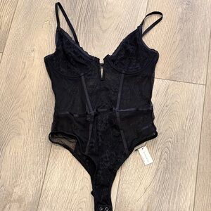 Dynamite Black Lace Bodysuit